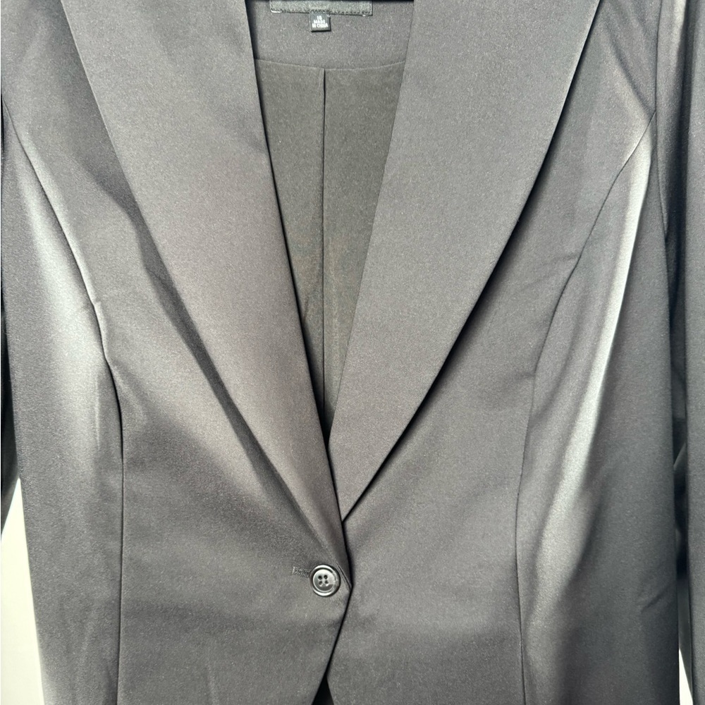 NWT Eloquii Collarless Blazer Jacket in Black Size 16 - Picture 2 of 8